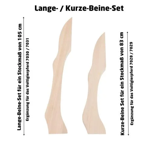 Kurze-Lange-Beine-Set im Größenvergleich