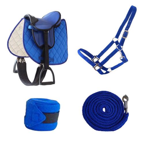 Preview: Pferde Komplettset Zubehör - blau Preview: Pferde Komplettset Zubehör - blau