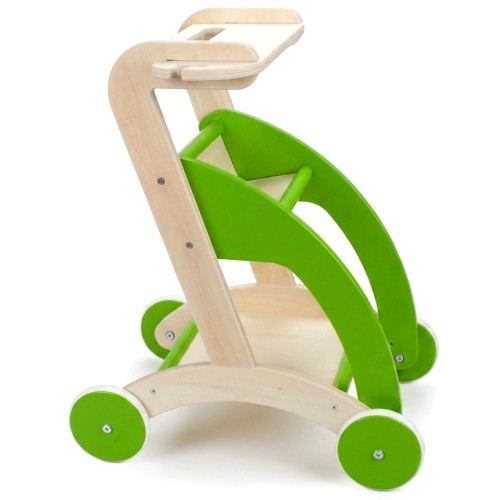 Kinder-Putzwagen grün mit viel Zubehör 5-teilig