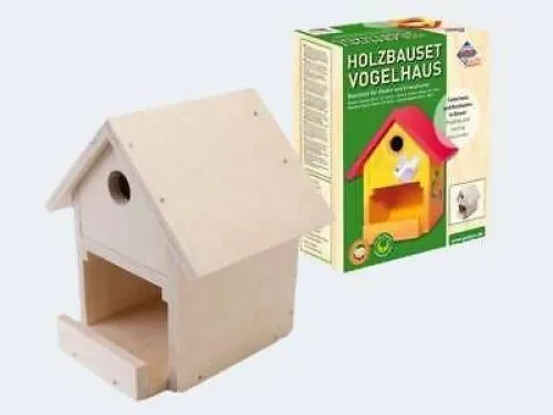 Bastel-Holzbauset-Vogelhaus-Bauset-Holz Bauset