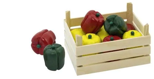 Kinder-Spielzeug-Paprika – für Kaufladen und Spielküche als Ergänzung wunderbar geeignet – Paprika als nützliches Spielküchenzubehör