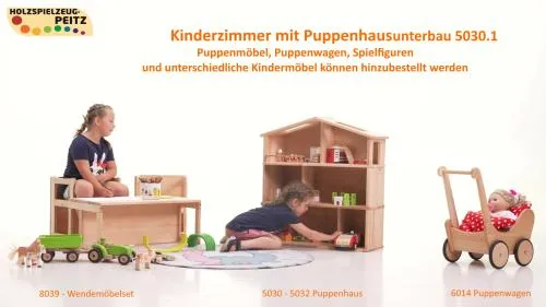 Puppenhaus-Unterbau-Holz-Natur