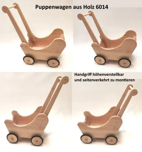 Lauflernwagen-Puppenwagen-Holz-Griffmontage