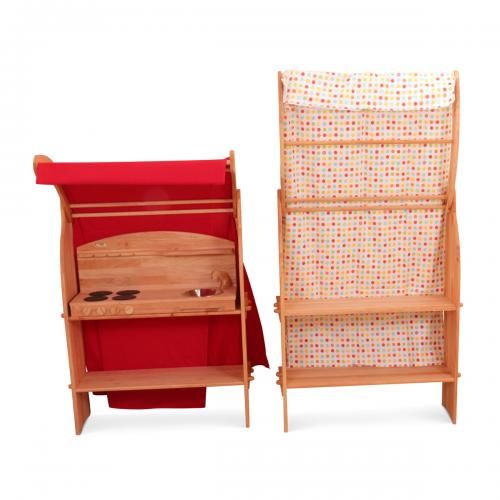 Einseitiger Waldorf-Spielständer "kleiner Ole" | Erlen-Holz | Kinder Spielhaus Zapfen