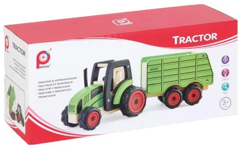 Kinder-Holzspielzeug-Traktor-Bauernhoffahrzeug-Natur