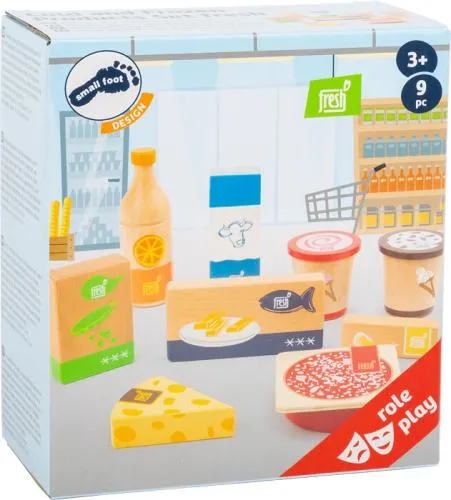 Verpackung für kinder Kühlwaren-Set 9-teilig für den Kühlschrank zum Kaufladen oder auch in die Kinder Küche