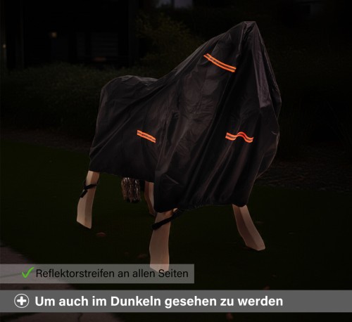 Abdeckfolie für Holzpferde - Mit Reflektoren für dunkle Tage
