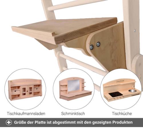 Ablageregal - Tischkaufmannsladen, Schminktisch, Tischküche passen auf die Ablagefläche