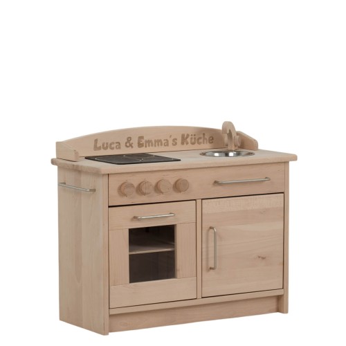 Preview: Aufsatz personalisierbar für Spielküche & Kaufladen - Holzleiste beschriften mit Lasergravur Preview: Aufsatz personaliserbar auch für die KITA Variante verwendbar