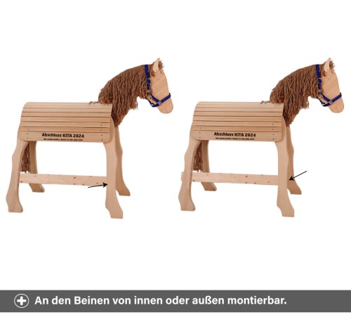 Aufstiegshilfe für Kinder - An den Beinen von innen oder außen montieren