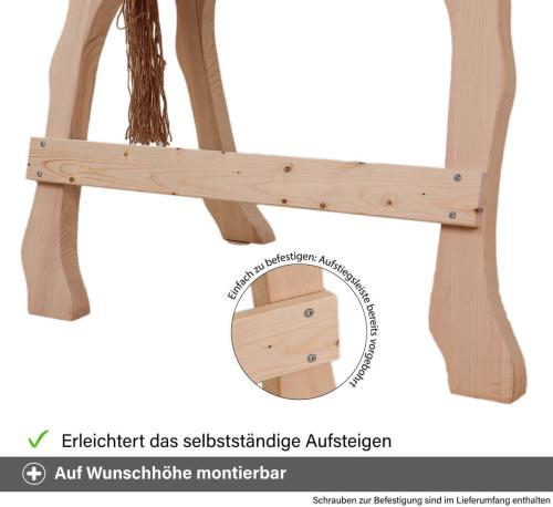 Aufstiegshilfe auf Wunschhöhe montierbar