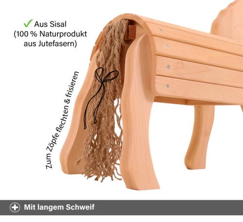 Baby Spielzeug Pferd - Mit langem Sisal-Seil Schweif