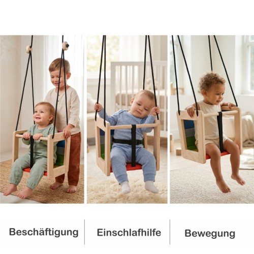 Babyschaukel als Beschäftigung, Einschlafhilfe und zur Förderung der Bewegung