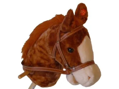 Braunes Steckenpferd "Amadeus" | Hobby Horse Pferd | Stockpferd mit Sound- Kleinkinderspielzeug
