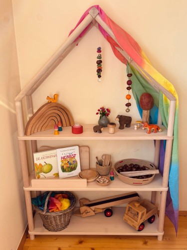 Preview: Montessori Bücherregal Bergen für Kinder