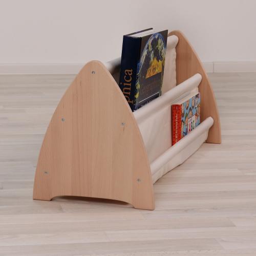 Bücherregal mit Stoffächern