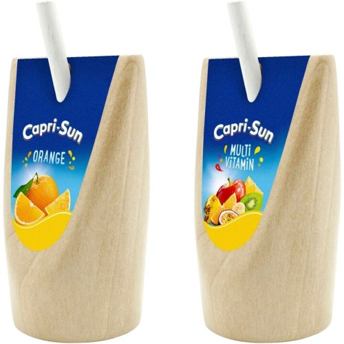 Capri-Sun Holzset Multivitamin & Orange mit Trinkhalm