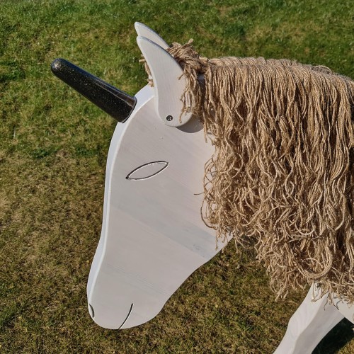 Glitzerndes Einhorn | Holzpferde Kinderspielzeug | Zubehör