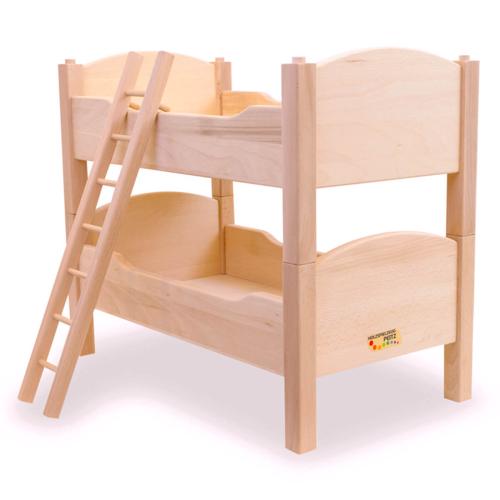 Puppenhochbett aus Buche Vollholz