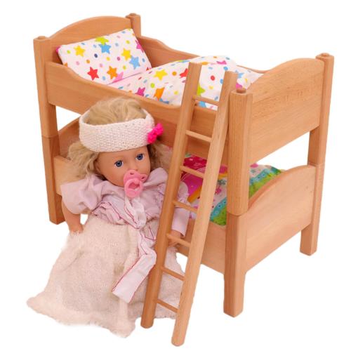 Puppenbett mit Bettwäsche