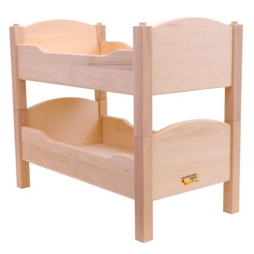 Puppenhochbett aus Buche Vollholz