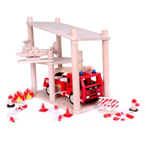Feuerwache Spielhaus aus Buchenholz