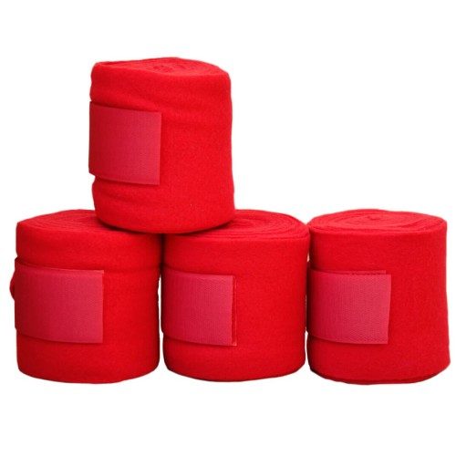 Große Fleece Bandage 4er Set rot