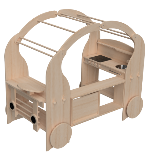 Kinder Foodtruck TACO aus Holz | Spielständer Rollenspiel Zubehör