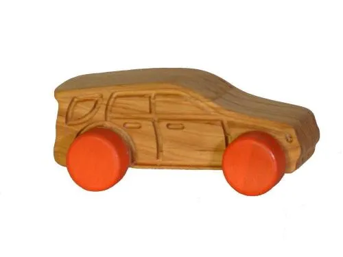 Handauto mit roten Raedern. Holzspielzeug zu Hammer Preisen ökologisches Holz-Spielzeug – Bio-Holzspielzeug – Naturholz-Spielzeug