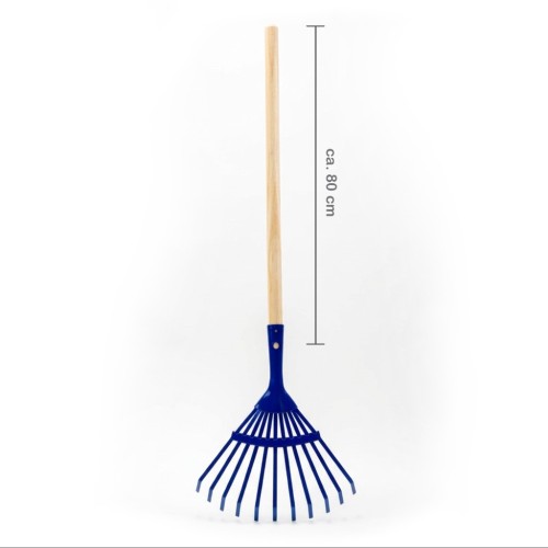 Blaue Laubharke oder Rechen für Kinder