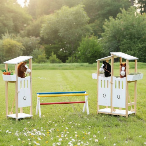 Holz Hindernis Hürde im Garten – Outdoor-Spielzeug für Bewegung, Sport und Parcours-Spiele