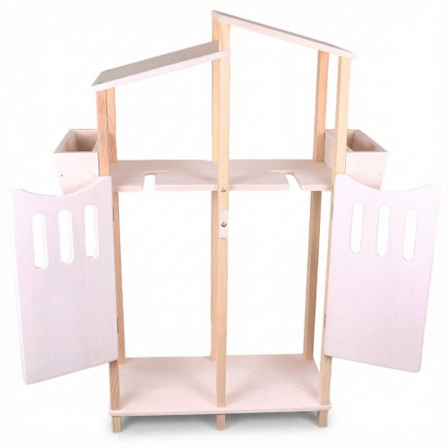 Hobby Horse Stall mit geöffneten Saloon-Türen aus Holz