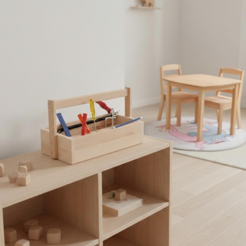 Preview: Kinder Werkzeugkasten FREDDY aus Holz | Kinderwerkbank Zubehör | 4018 Preview: kinder-werkzeugkasten-freddy-holzspielzeug-peitz-kinderzimmer-mit-moebeln