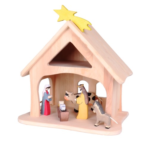 Weihnachtskrippen für Kinder kaufen » Holzkrippen Krippenstall