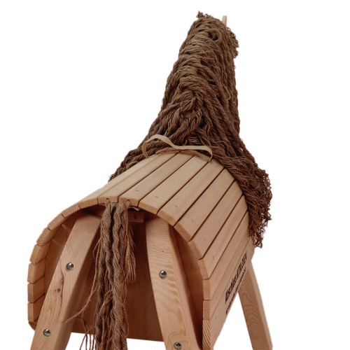 Sisal Mähne für HoHolzpferd mit Mähne - Rückenansicht