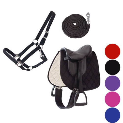 Sattel und Zaumzeug für Holzpferd