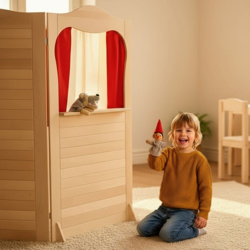 Preview: Kasperle Theater für Kleinkinder - Spielend lernen im Kinderzimmer Zuhause