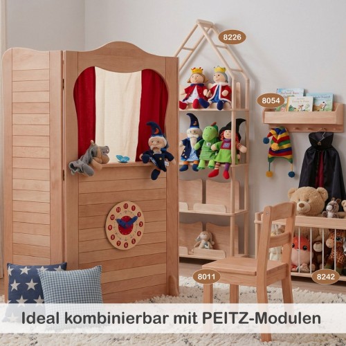 Kasperletheater erweiterbar mit Spielmöbeln Regal und Spielständer kombinierbar