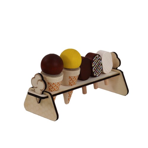 Eisständer aus Holz