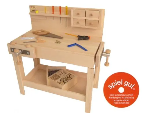 kinderhobelbank_peitz - kreatives Holzspielzeug – Öko Holzspielzeug – Holzspielzeug Motorik – Spielsachen für 3-Jährige – Kinderwerkbank