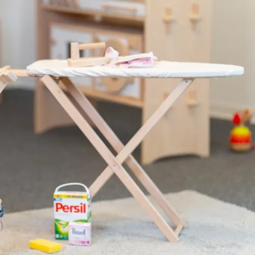 Kinderspielzeug Bügelbrett mit Bügeleisen |Plättbrett mit Bügeleisen | Holzspielzeug Kinderzimmer