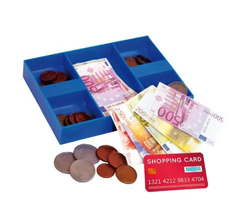 geldkassette mit euro spielgeld
