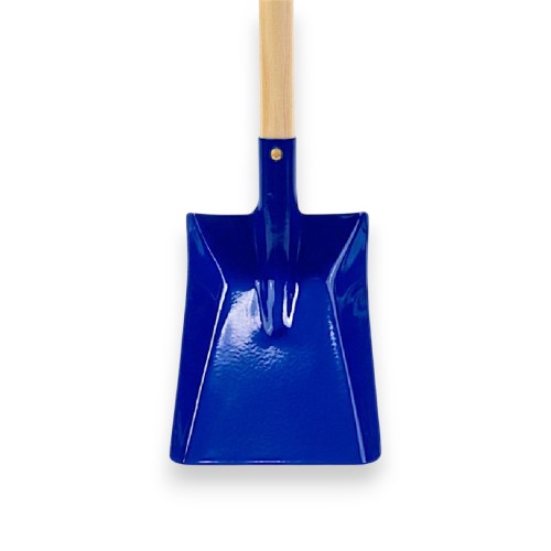 Blaue Kinder-Schaufel mit Holzstiel Robuste Metallschaufel für Kinder mit blauem Blatt Kinderschaufel für Sandkasten und Garten