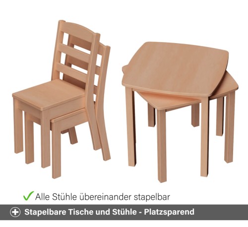 Kinder Sitzgruppe aus Holz