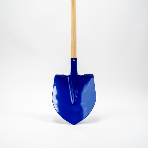 Kinder-Spatenschaufel Blau – Holsteiner mit Holzstiel 80 cm