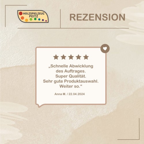 Kundenrezension zur Kinder Springhürde aus Holz von Holzspielzeug Peitz