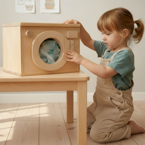 Preview: Waschmaschine für Kinder - Spielendes Kleinkind Mädchen