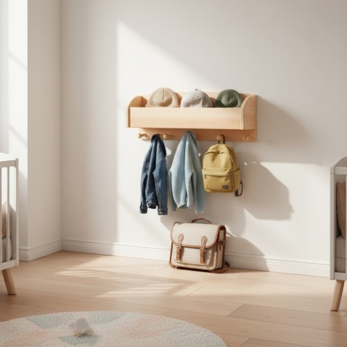montessori kleiderschrank: Die Kindergarderobe im Shot, stilvoll in ein modernes, helles Kinderzimmer integriert (Design-Inspiration). montessori kleiderschrank: Die Kindergarderobe im Shot, stilvoll in ein modernes, helles Kinderzimmer integriert (Design-Inspiration).
