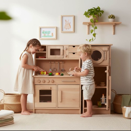 Kinderküche Set Gretel mit Waschmaschine und Beistellschrank