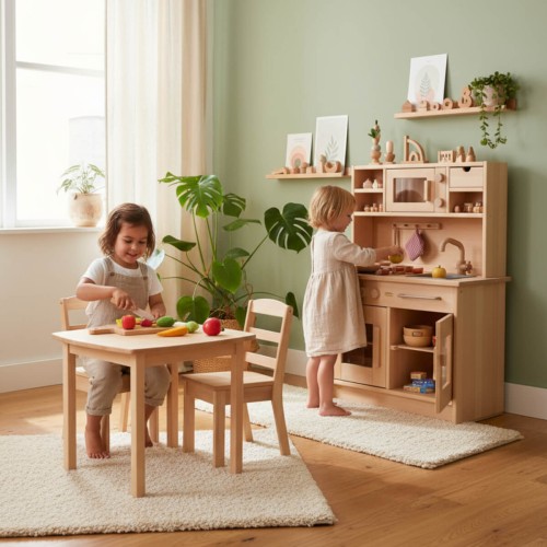 Kinderküche Set mit Geschirrspüler für Wäsche